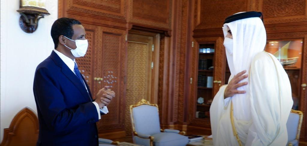 أمير دولة قطر يستقبل النائب الأول لرئيس مجلس السيادة