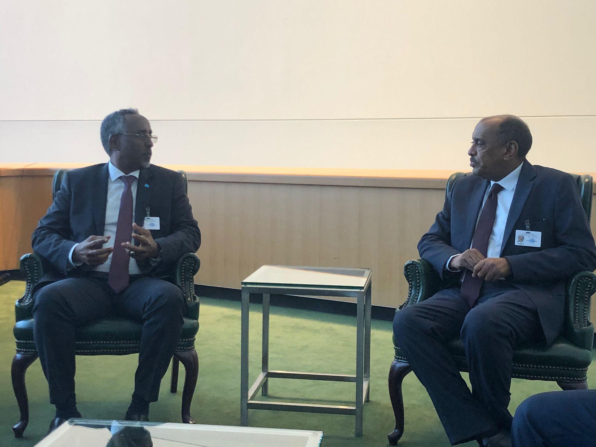 وزير الخارجية السوداني يلتقي بنظيره الصومالي