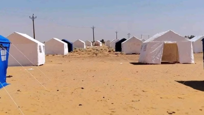 مئات النازحين يصلون الى الدبة بالولاية الشمالية