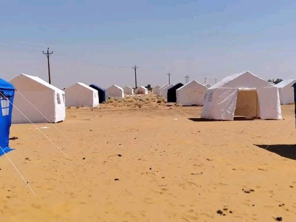 مئات النازحين يصلون الى الدبة بالولاية الشمالية